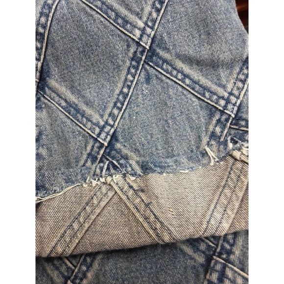 Rare Vintage Boho High Waisted Diamond Patchwork Denim Jeans - Picture 7 of 8